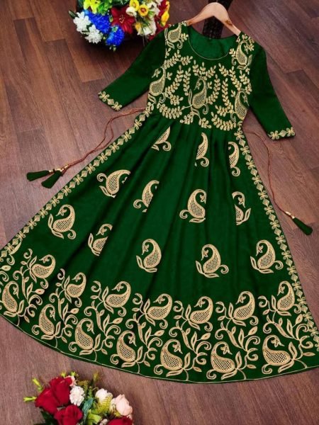 Heavy Embroidered Nayra Cut Georgette Kurti  Georgette Kurti 