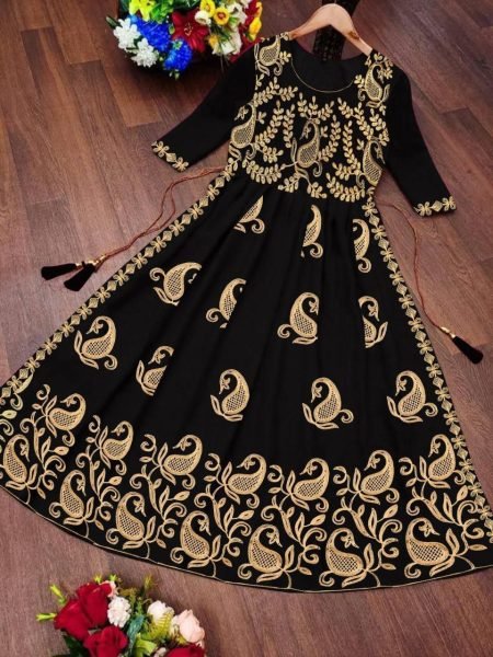 Heavy Embroidered Nayra Cut Georgette Kurti  Georgette Kurti 