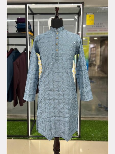 Heavy Embroidery Mens Coton Kurta Pajama Collection Kurta Pajama Wholesale