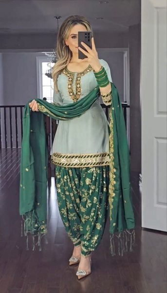 Heavy Embroidery Sequence Work Faux Georgette Salwar Suist  Ready To Wear Collection