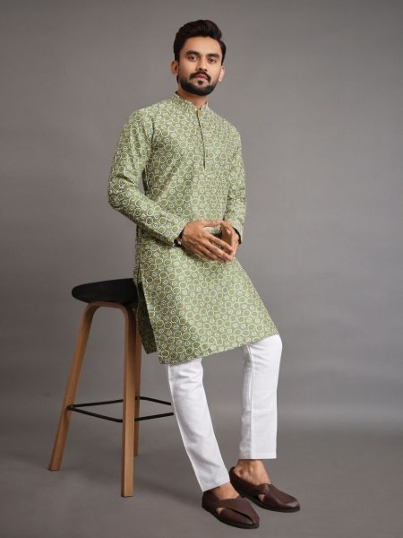 Heavy Embroidery Silk Mens Kurta Pajama Kurta Pajama Wholesale