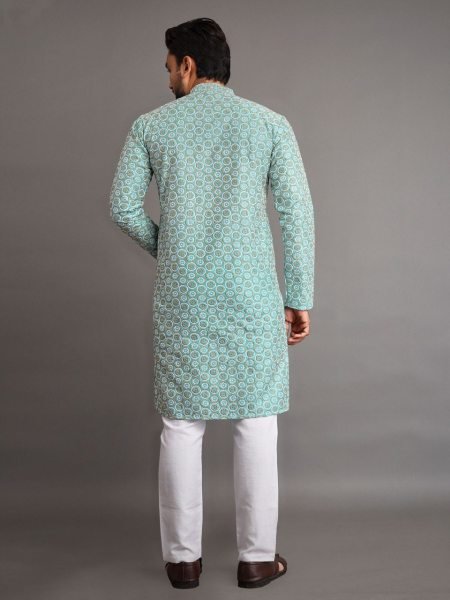 Heavy Embroidery Silk Mens Kurta Pajama Kurta Pajama Wholesale