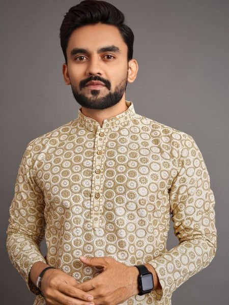 Heavy Embroidery Silk Mens Kurta Pajama Kurta Pajama Wholesale