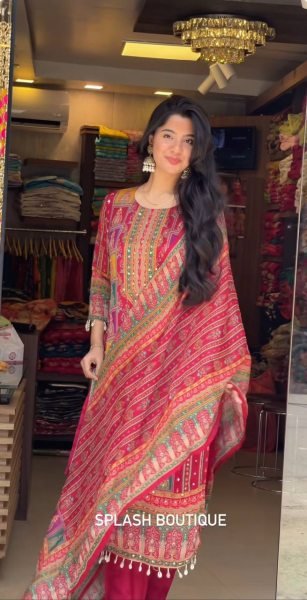 Heavy Fancy Digital Prited Multi Color Pair With Ready To Wear Dupatta Set For Best Price Ready To Wear Collection