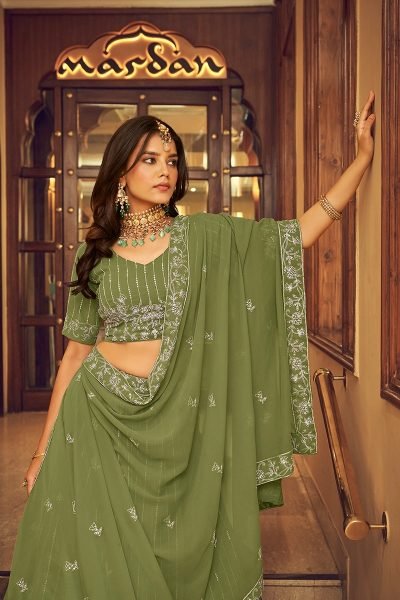 Heavy Faux Georgette Designer Lehenga Choli Bridal Lehenga Choli