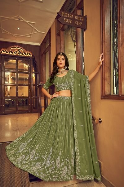 Heavy Faux Georgette Designer Lehenga Choli Bridal Lehenga Choli