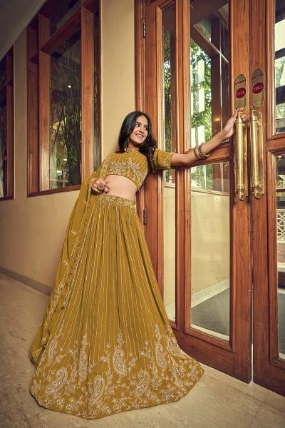 Heavy Faux Georgette Designer Lehenga Choli Bridal Lehenga Choli
