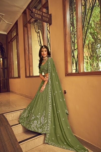 Heavy Faux Georgette Designer Lehenga Choli Bridal Lehenga Choli