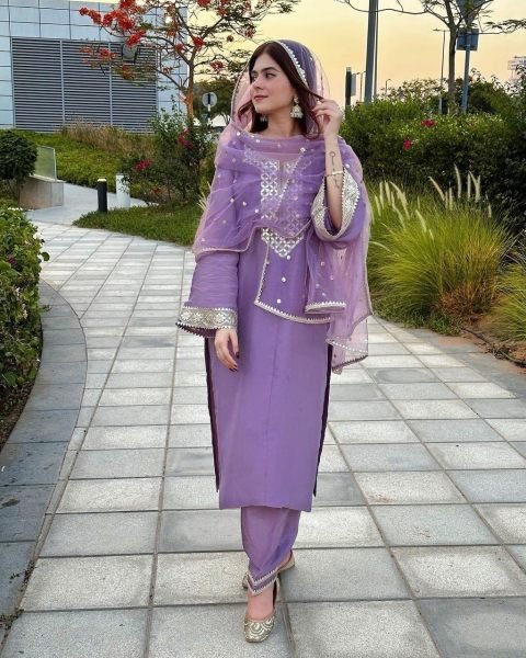 Heavy Faux Georgette Embroidery Sequence Work Kurti Set 3 Piece Kurti Set