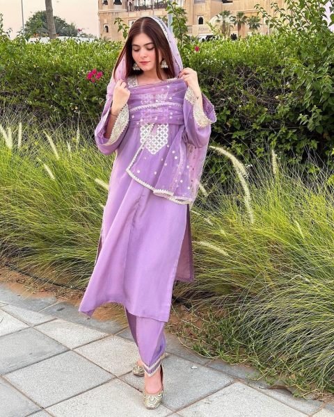 Heavy Faux Georgette Embroidery Sequence Work Kurti Set 3 Piece Kurti Set