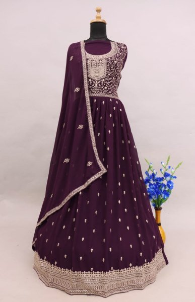 HEAVY FAUX GEORGETTE GOWN 9486 Anarakali Gown Wholesale