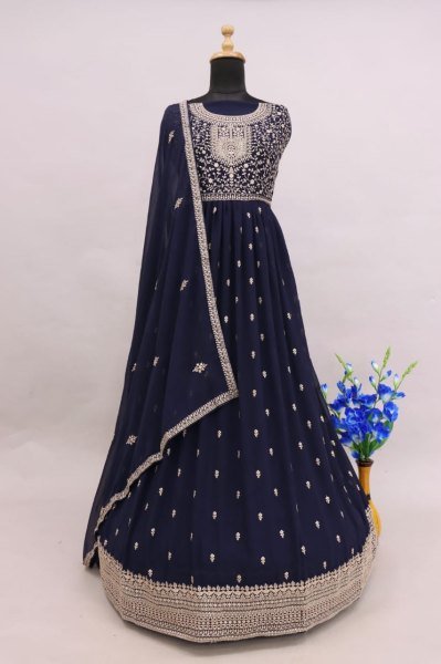 HEAVY FAUX GEORGETTE GOWN 9486 Anarakali Gown Wholesale