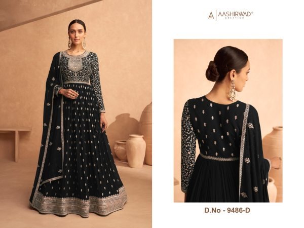 HEAVY FAUX GEORGETTE GOWN 9486 Anarakali Gown Wholesale