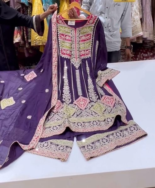 Heavy Faux Georgette Plazzo Suits  Designer Plazzo Salwar Suits Wholesale