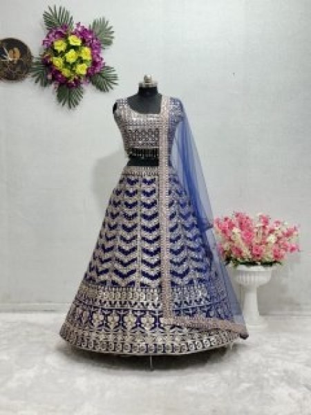 Heavy Faux Gorgette Lehenga Choli With Sequence And Embroidered Work  Designer Lehenga Choli
