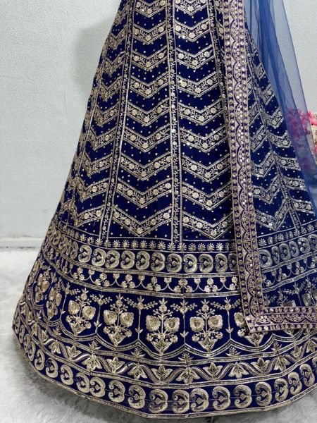 Heavy Faux Gorgette Lehenga Choli With Sequence And Embroidered Work  Designer Lehenga Choli