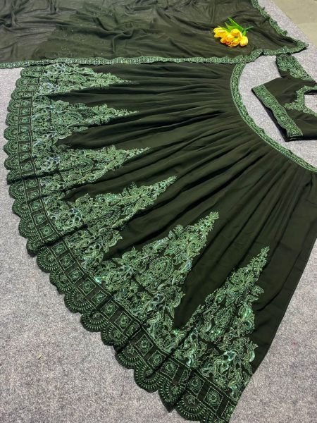 Heavy Fox Georgette Lehenga Choli With Sequence Work Designer Lehenga Choli