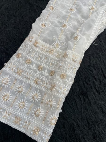 Heavy Georgette Embroidered Suit with Tebby Silk Dupatta Partywear & Festive Collection at Best Price Georgette Kurti 