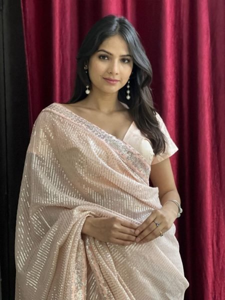 Heavy Georgette Saree With Sequence Embroidery Work  Georgette Sarees Wholesale