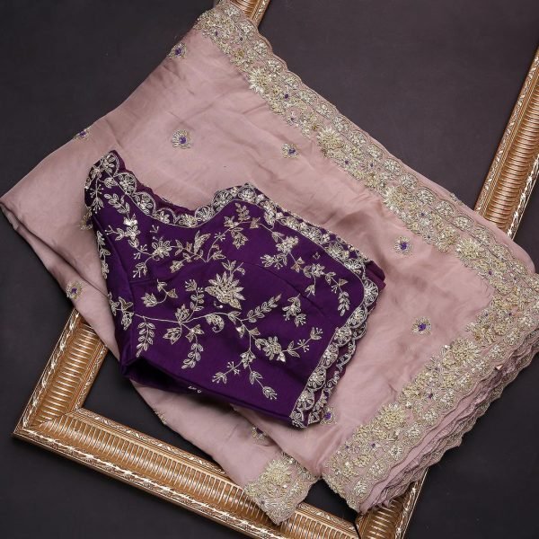 Heavy Khadi Organza Silk Saree with Multi Thread   Sequins Embroidery Elegant Party Wear Set at Wholesale Price Organza Sarees Wholesale
