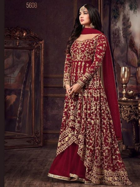 Heavy Net With Embroidery Work Gown Manfacture  Salwar Kameez