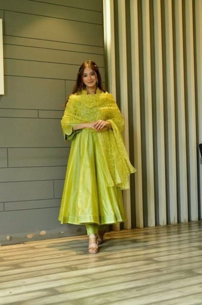 Heavy Organza Silk Gown Pant With Dupatta  Ready To Wear Collection