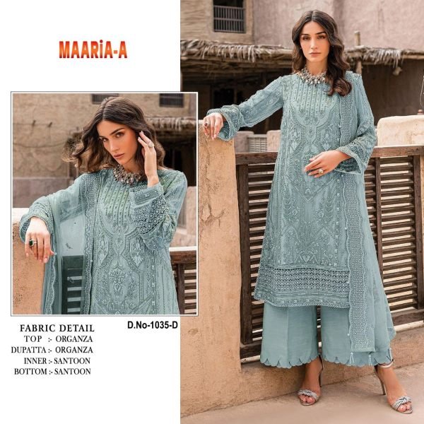 Heavy Organza With Embroidery Sequence Work with Stone Pakistani Suit Collection  Pakistani Suits Wholesale