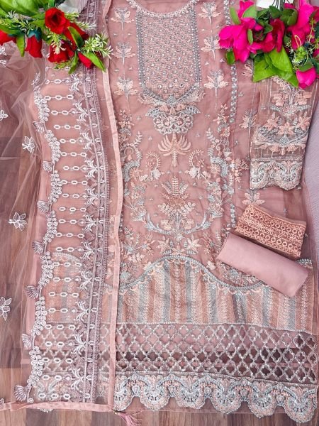  Heavy Organza With Heavy Embroidery Pakisatani Suit Pakistani Suits Wholesale