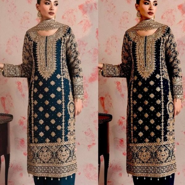 Heavy Pakistani Black Color Readymade Suits with Thread and Sequin Work At Manufacturer rate Ready To Wear Collection