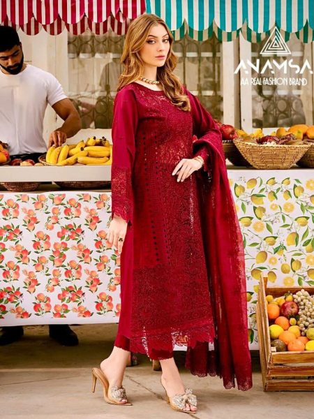 Heavy Pure Export Quality Jaam Cotton Embroidered Suits  Cotton Salwar Kameez Wholesale