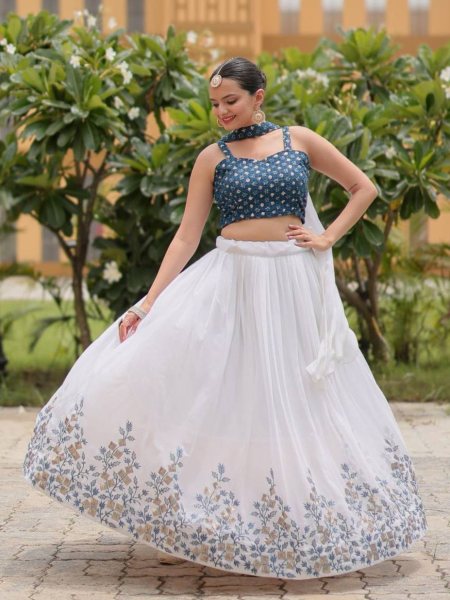 Heavy Pure Georgette Lehenga Choli Collection With Sequence   Lehenga