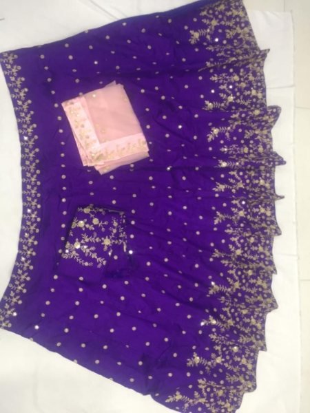 Heavy Purple Phantom Silk Embroidery Partywear Lehenga Choli Designer Lehenga Choli