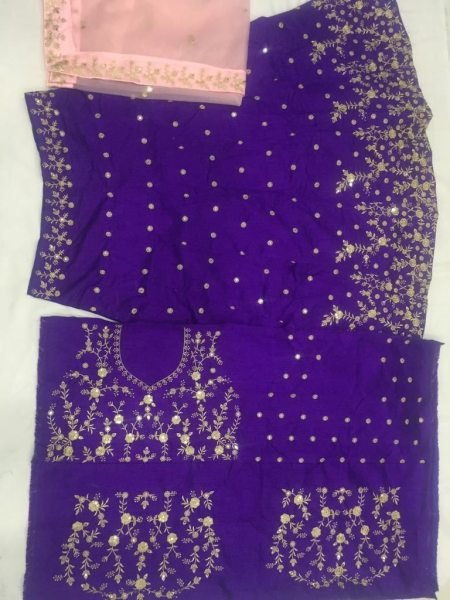 Heavy Purple Phantom Silk Embroidery Partywear Lehenga Choli Designer Lehenga Choli