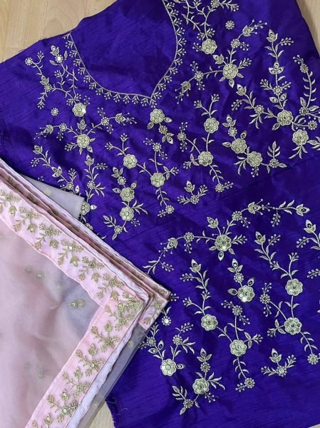 Heavy Purple Phantom Silk Embroidery Partywear Lehenga Choli Designer Lehenga Choli