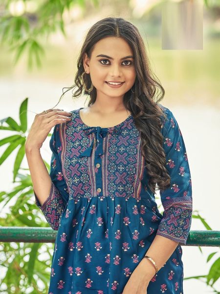  Heavy Rayon  Printed Short Tops  Printed Kurtis