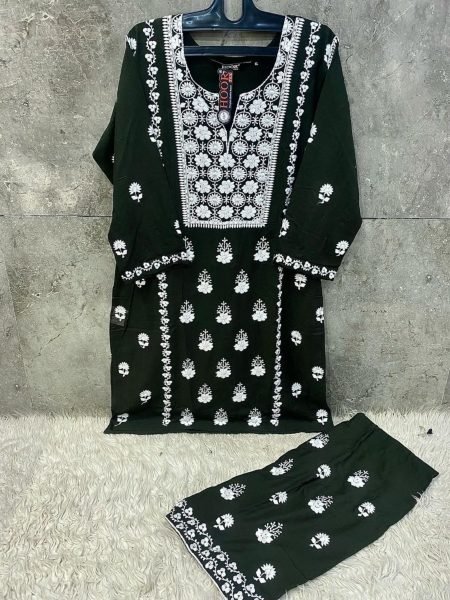Heavy Rayon Suit Embroidered Pakistani Look HF-187C Salwar Kameez