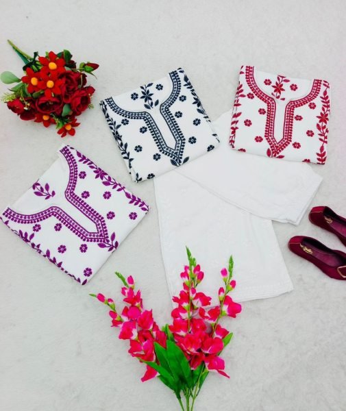 Heavy Rayon With Thread And Embroidery Kurti Plazzo Ready To Wear Collection