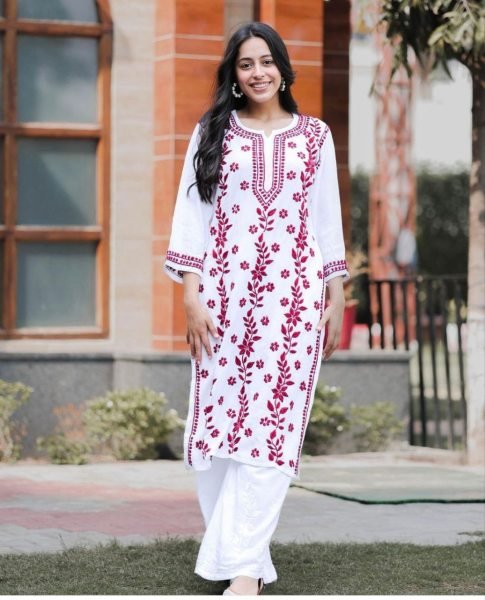 Heavy Rayon With Thread And Embroidery Kurti Plazzo Ready To Wear Collection