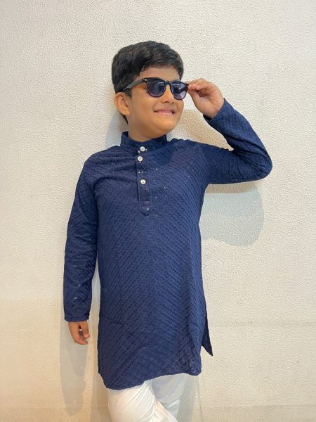 Heavy Reyon With Lucknowi and Sequence Work Boys Kurta Pajama Boys Wear