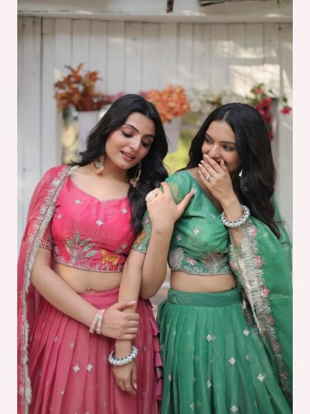 Heavy Sequence And Thread Embroidered work Lehenga Choli  Designer Lehenga Choli