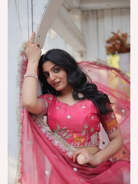 Heavy Sequence And Thread Embroidered work Lehenga Choli  Designer Lehenga Choli
