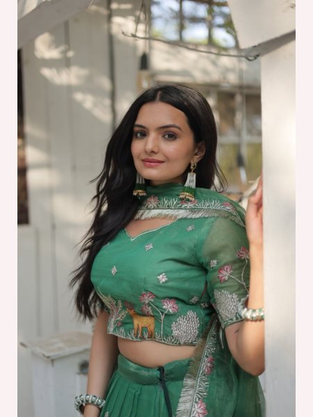 Heavy Sequence And Thread Embroidered work Lehenga Choli  Designer Lehenga Choli