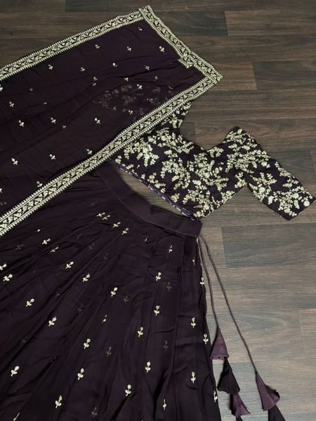 Heavy Sequence Embroidery Work Lehenga Choli  Designer Lehenga Choli