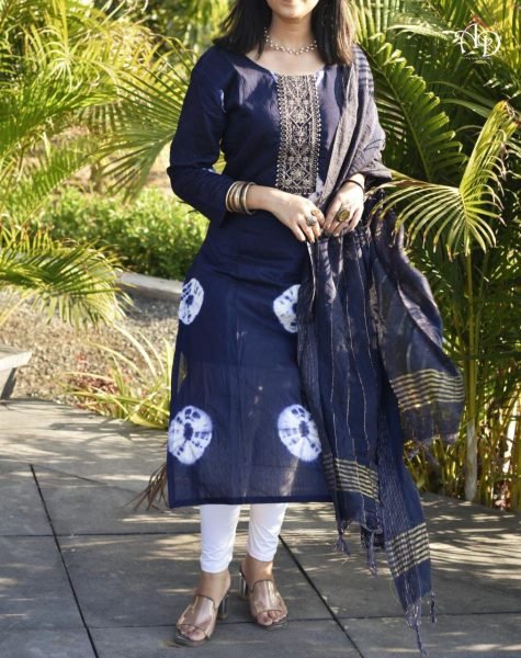 Heavy Shibori Work Kurti With Duppta  Kurti With Dupatta Wholesale