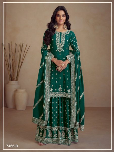 Heavy Silk with Embroidery Plazzo Suits Collection  Salwar Kameez