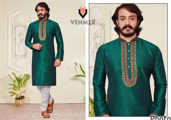 Heavy silk with embroidery work party wear Kurta Pajama Collection  Kurta Pajama Wholesale