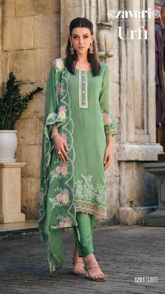 Heavy (soft) organza with fancy embroidery  work with khatali work Suit Collection Churidar Salwar Suits Wholesale