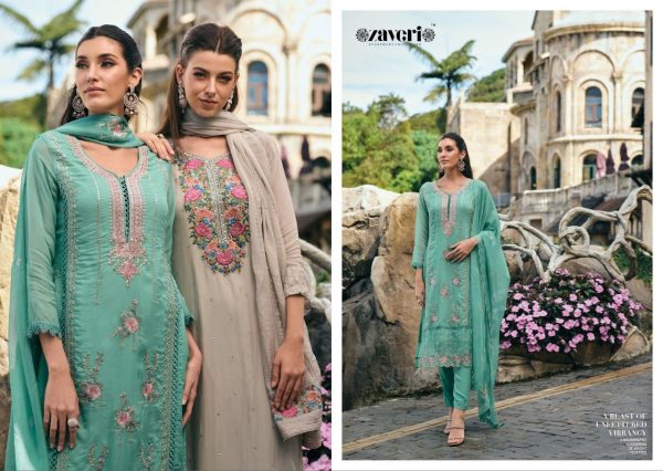 Heavy (soft) organza with fancy embroidery  work with khatali work Suit Collection Churidar Salwar Suits Wholesale