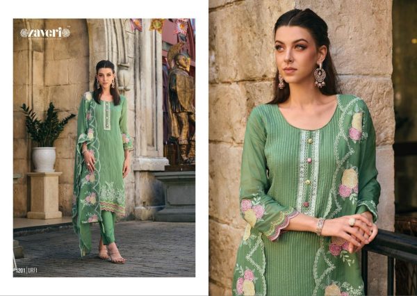 Heavy (soft) organza with fancy embroidery  work with khatali work Suit Collection Churidar Salwar Suits Wholesale