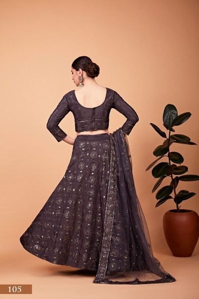 Heavy Tabi Silk Sequence Embroidered Work Lehenga Choli  Designer Lehenga Choli